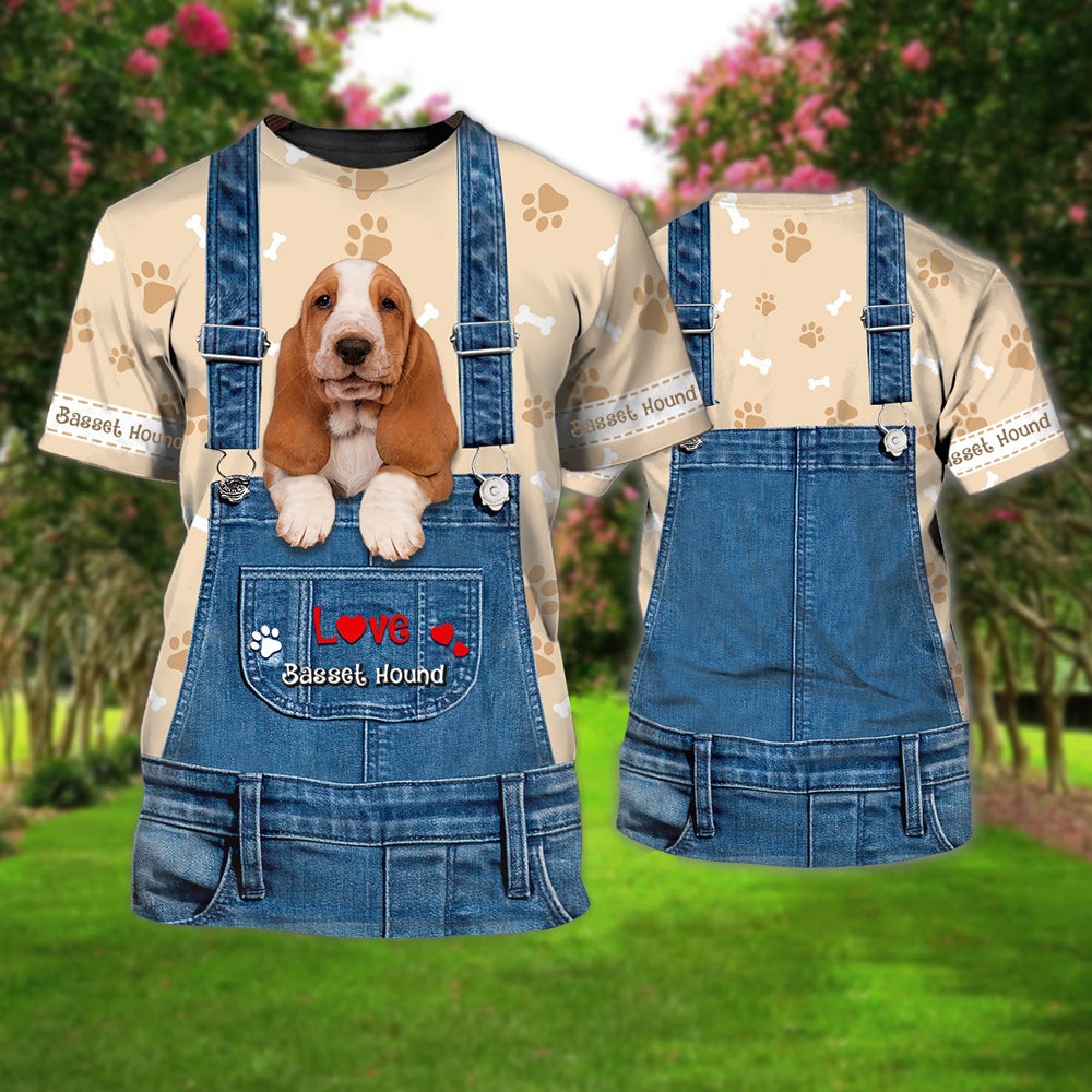 Love Basset Hound Cute Unisex T-shirt
