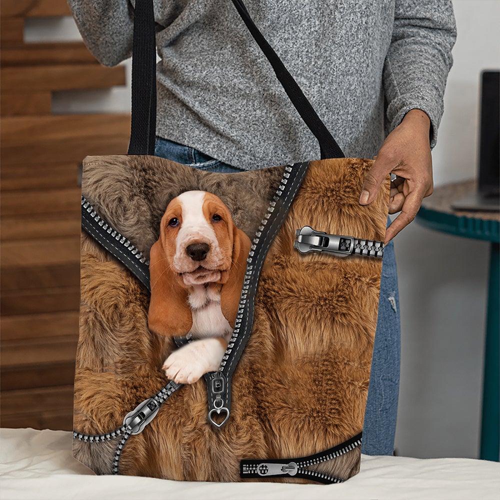 Basset Hound All Over Printed Tote Bag