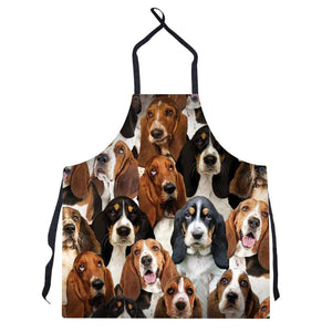 A Bunch Of Basset Hounds Apron/Great Gift Idea For Christmas