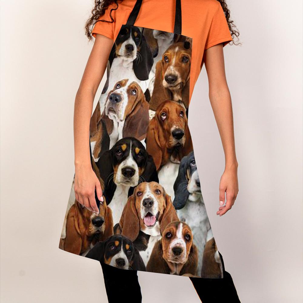 A Bunch Of Basset Hounds Apron/Great Gift Idea For Christmas