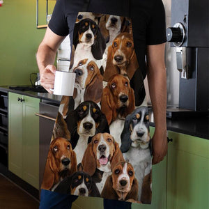 A Bunch Of Basset Hounds Apron/Great Gift Idea For Christmas