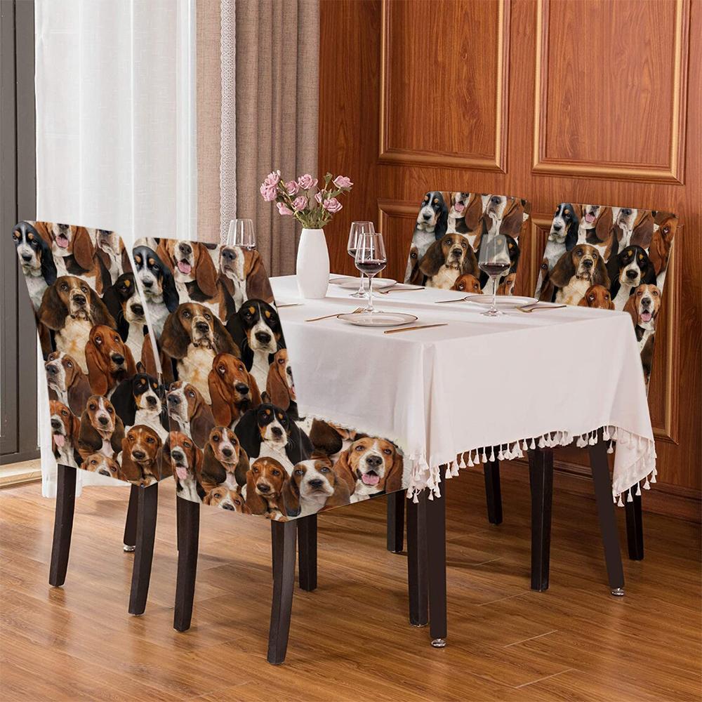A Bunch Of Basset Hounds Chair Cover/Great Gift Idea For Dog Lovers