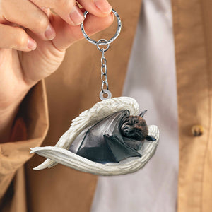 Bat Sleeping Angel Acrylic Keychain