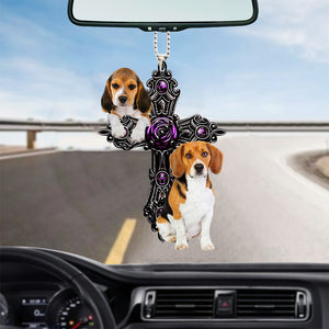 Beagle Pray For God Car Hanging Ornament