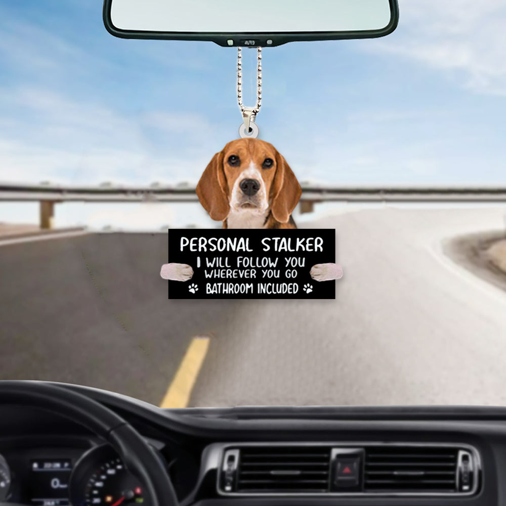 Beagle  Personal Stalker Car Hanging Ornament