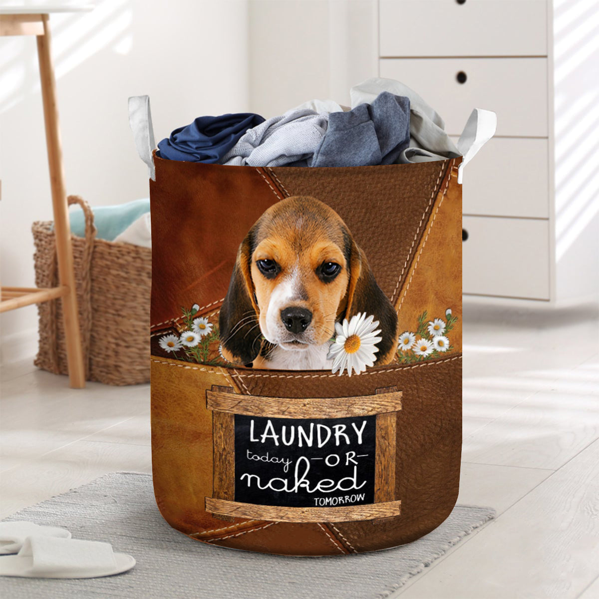 Beagle Laundry Today Or Naked Tomorrow Laundry Basket