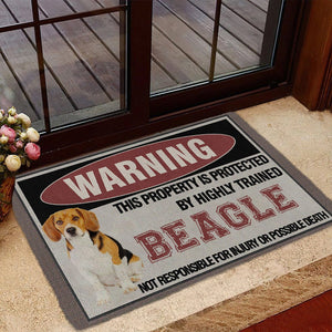 THIS PROPERTY IS PROTECTED BY HIGHLY TRAINED Beagle Doormat