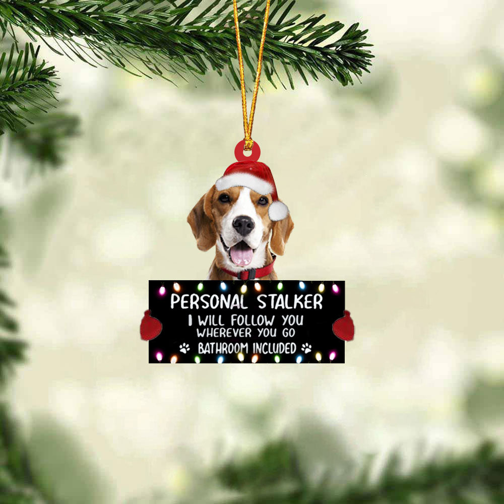 Beagle02 Personal Stalker Christmas Hanging Ornament
