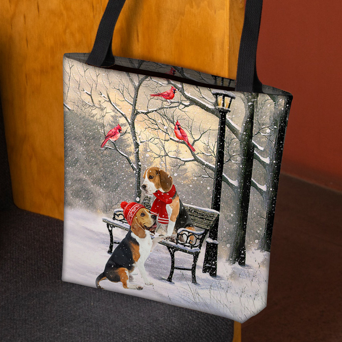 Beagle Hello Christmas/Winter/New Year Tote Bag