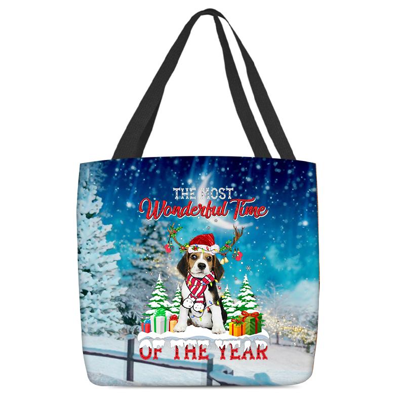 Beagle Christmas Tote Bag