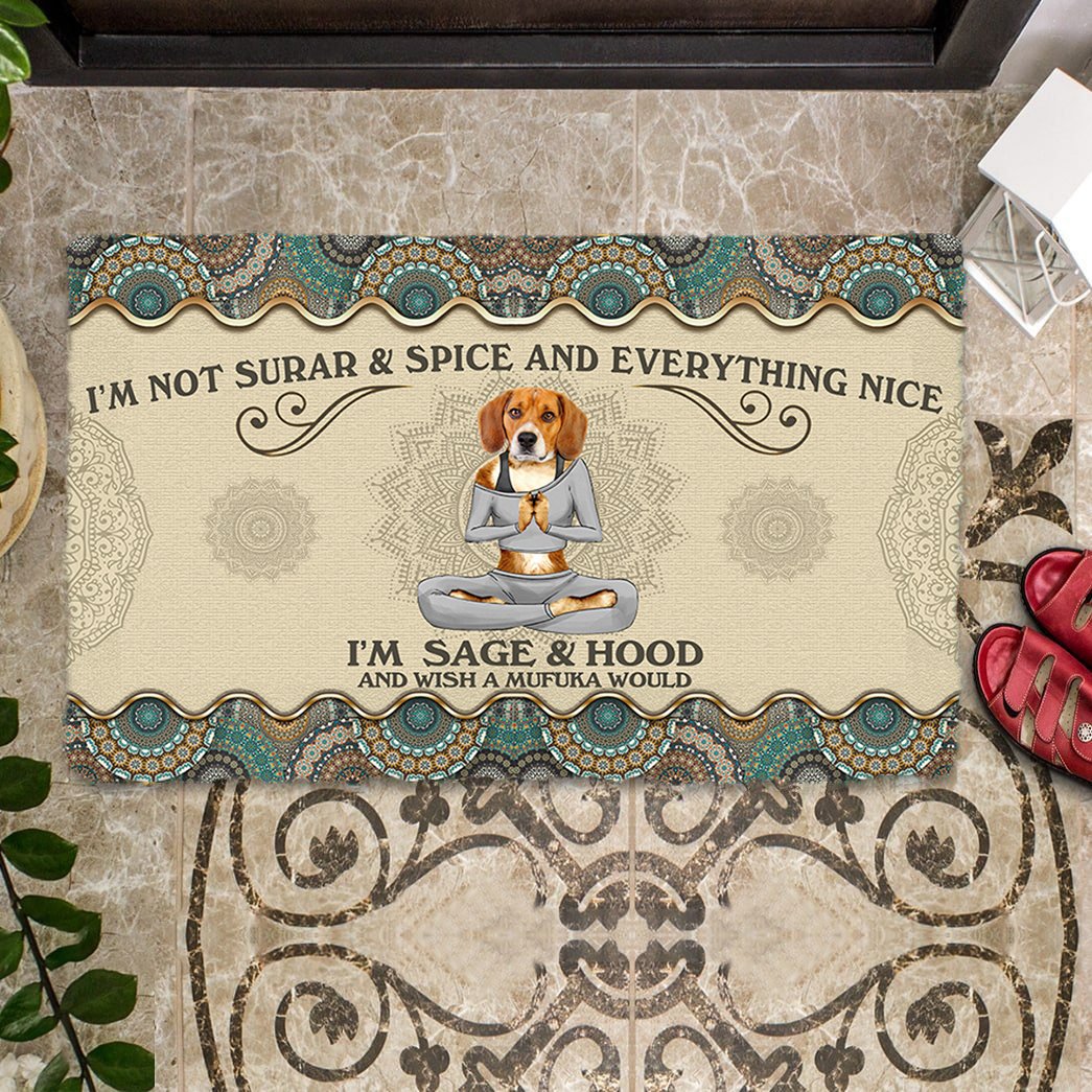 Wish A Mufuka Would-Beagle Doormat