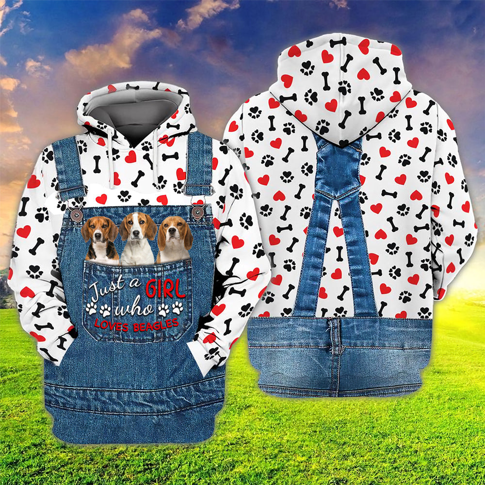 Just A Girl Who Loves Beagle 2 Hoodie For Dog Lovers