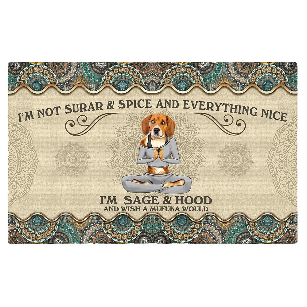 Wish A Mufuka Would-Beagle Doormat
