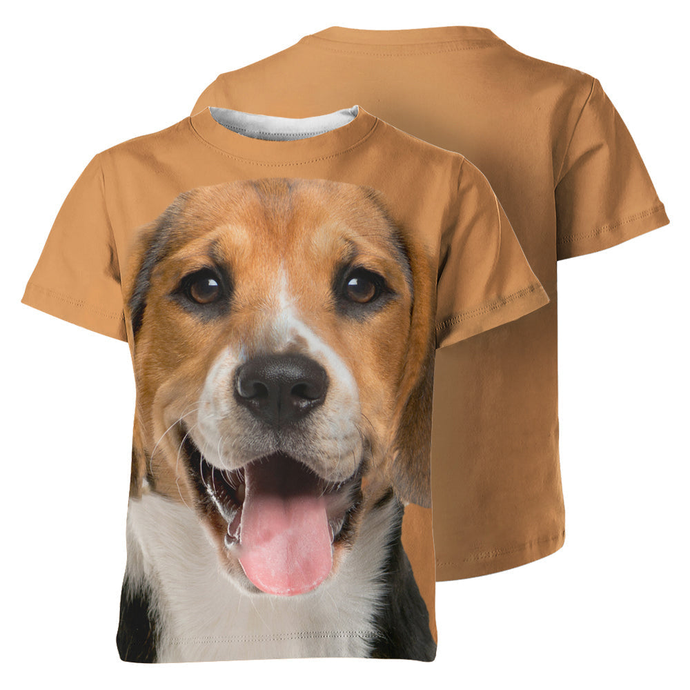 Beagle Happy Plus 3D Graphic Unisex T-shirt