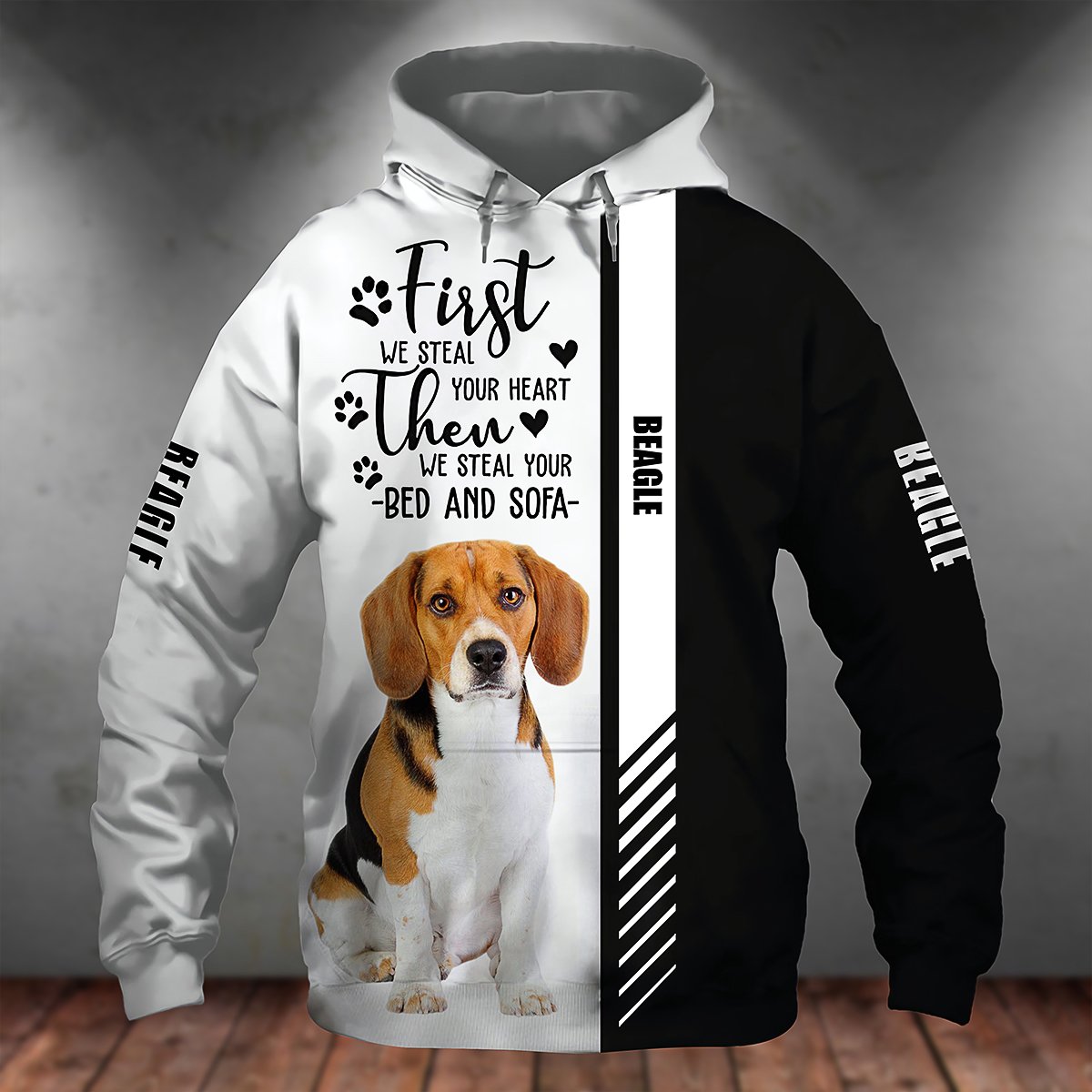 Beagle-First We Steal Your Heart Unisex Hoodie