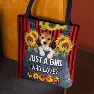Beagle-Just A Girl Who Loves Dog Tote Bag