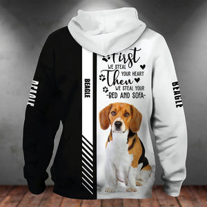 Beagle-First We Steal Your Heart Unisex Hoodie