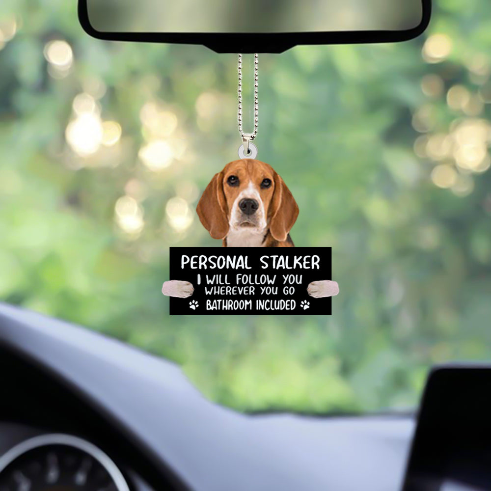 Beagle  Personal Stalker Car Hanging Ornament
