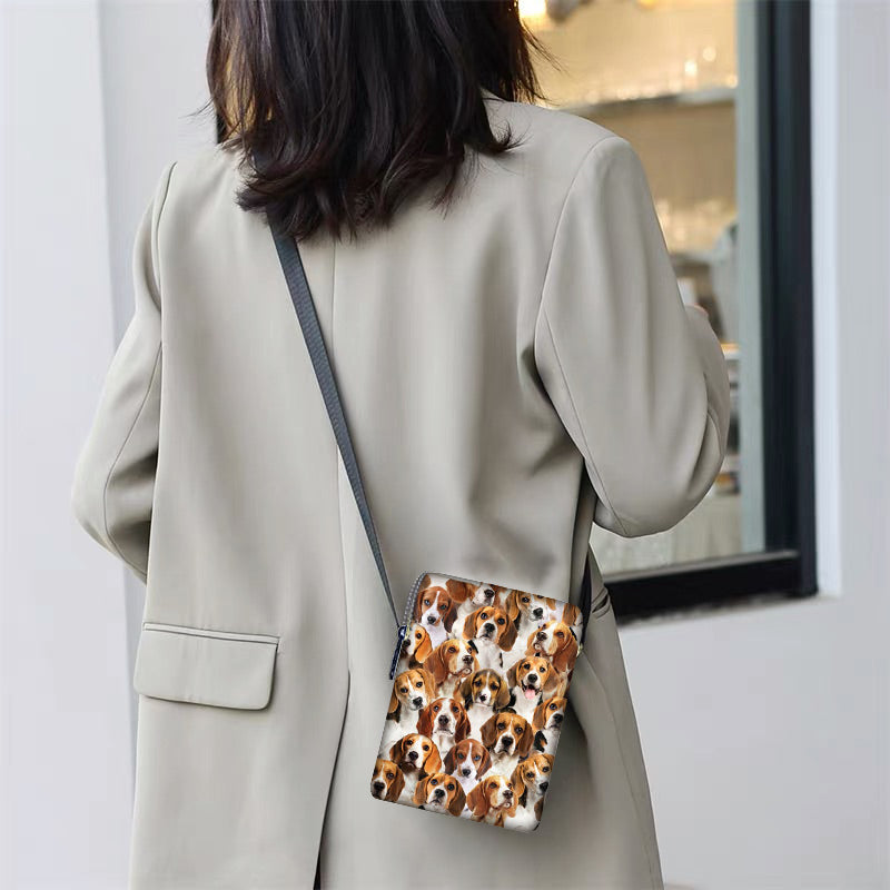 A Bunch Of Beagles Oxford Cloth Zipped Messenger Bag