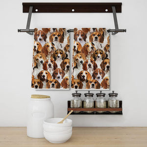 A Bunch Of Beagles Kitchen Towel