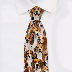A Bunch Of Beagles Tie For Men/Great Gift Idea For Christmas