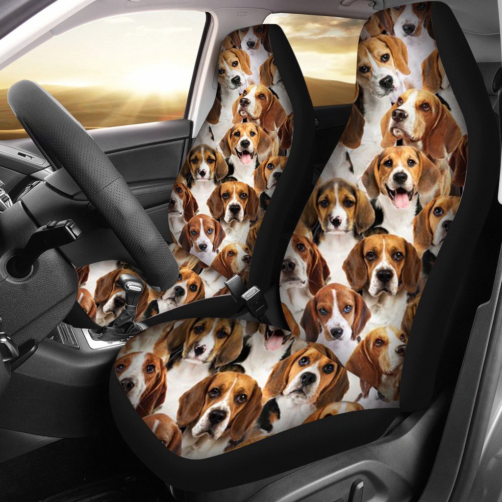 A Bunch Of Beagles Car Seat Cover