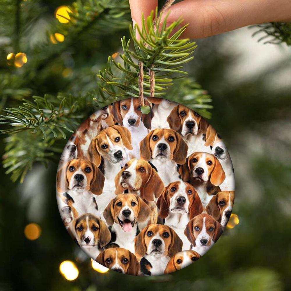 A Bunch Of Beagles Porcelain/Ceramic Ornament