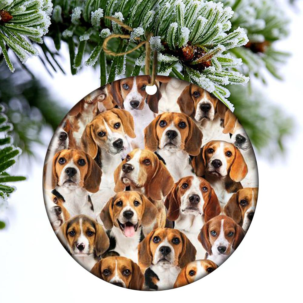 A Bunch Of Beagles Porcelain/Ceramic Ornament