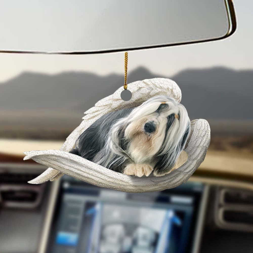 Bearded Collie Sleeping Angel Ornament Sleeping Angel Car Hanging Ornament