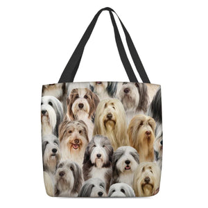A Bunch Of Bearded Collies Tote Bag