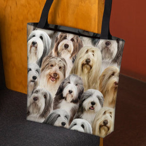 A Bunch Of Bearded Collies Tote Bag