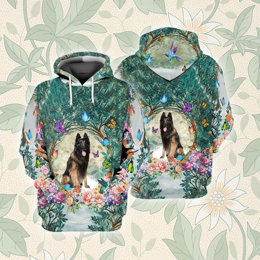 Belgian Tervuren Among Forest Unisex Hoodie