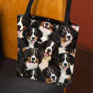 A Bunch Of Bernese Mountains Tote Bag