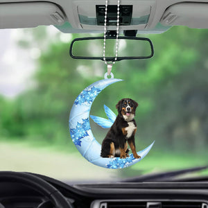 Bernese Mountain Angel From The Moon Car Hanging Ornament