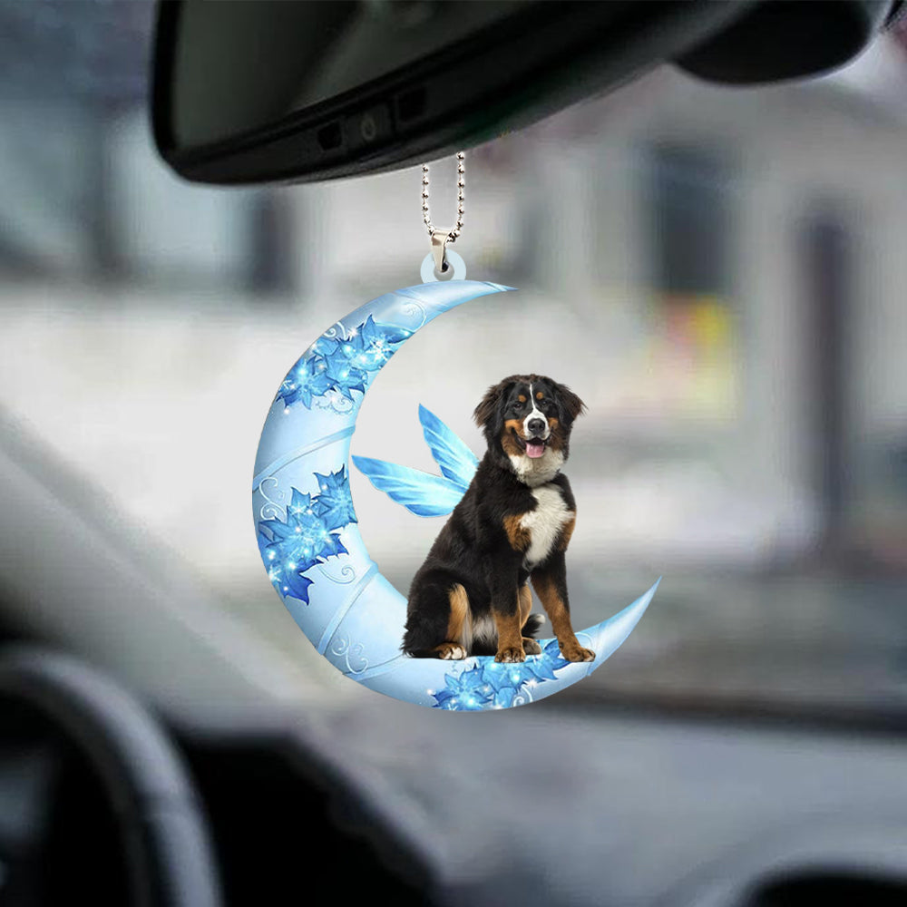 Bernese Mountain Angel From The Moon Car Hanging Ornament