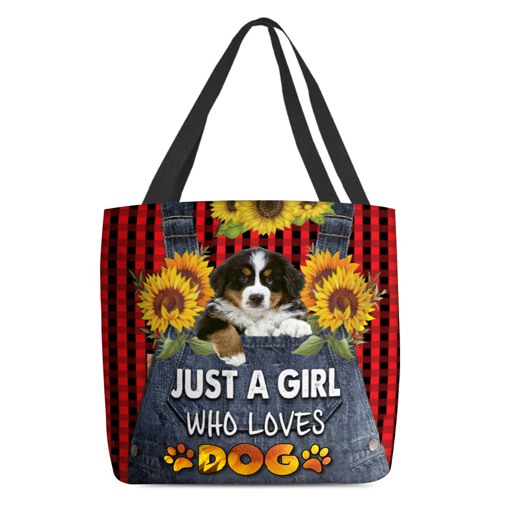 Bernese Mountain-Just A Girl Who Loves Dog Tote Bag