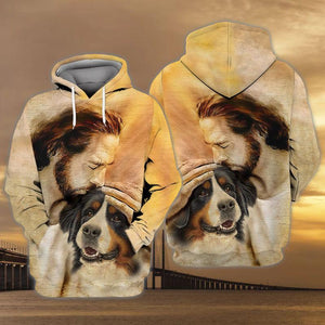 Bernese Mountain With God Unisex Hoodie