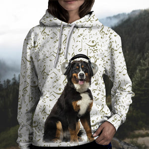 Great Music With Bernese Mountain Unisex Hoodie