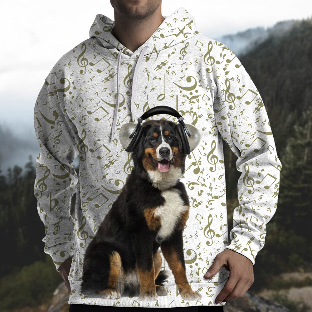 Great Music With Bernese Mountain Unisex Hoodie