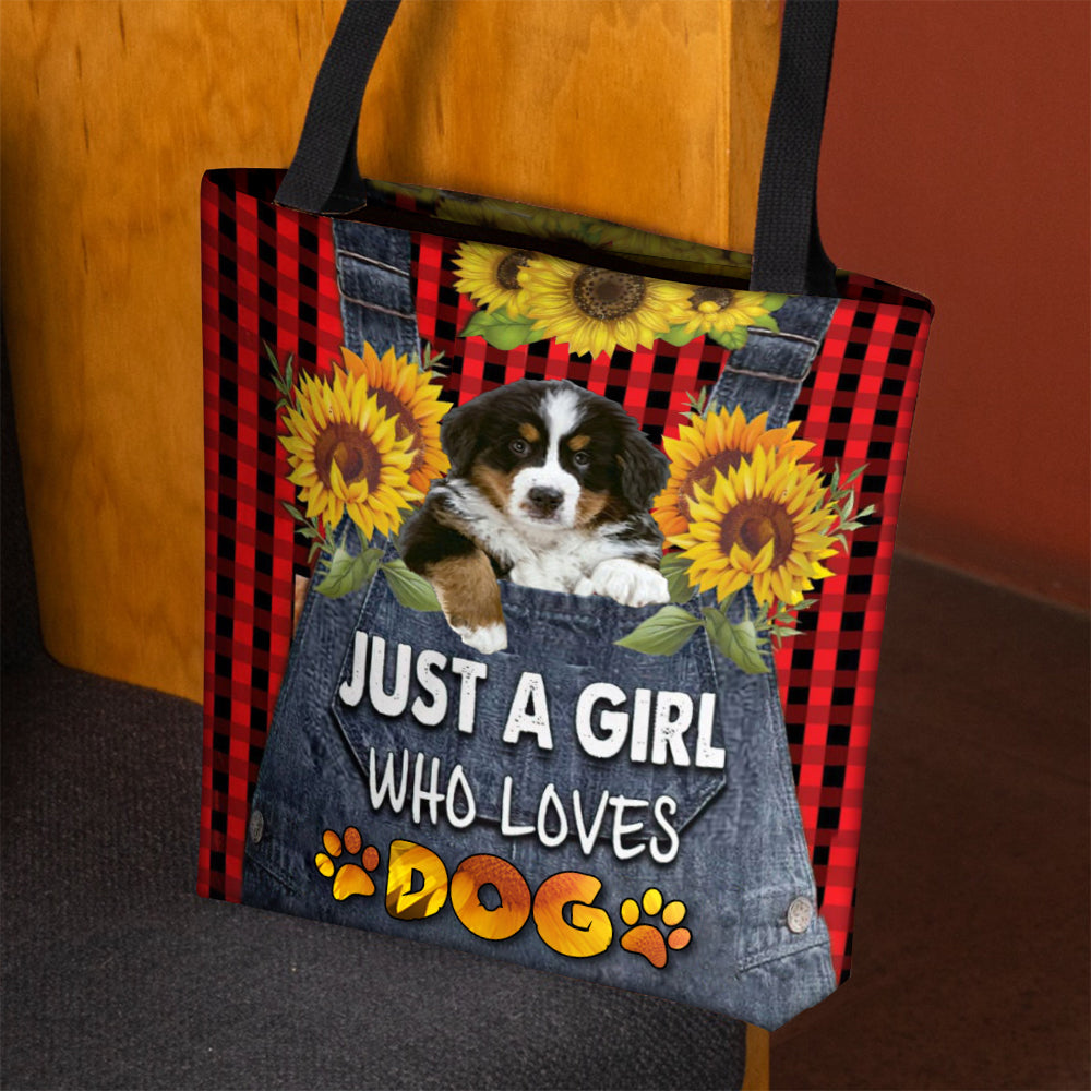Bernese Mountain-Just A Girl Who Loves Dog Tote Bag