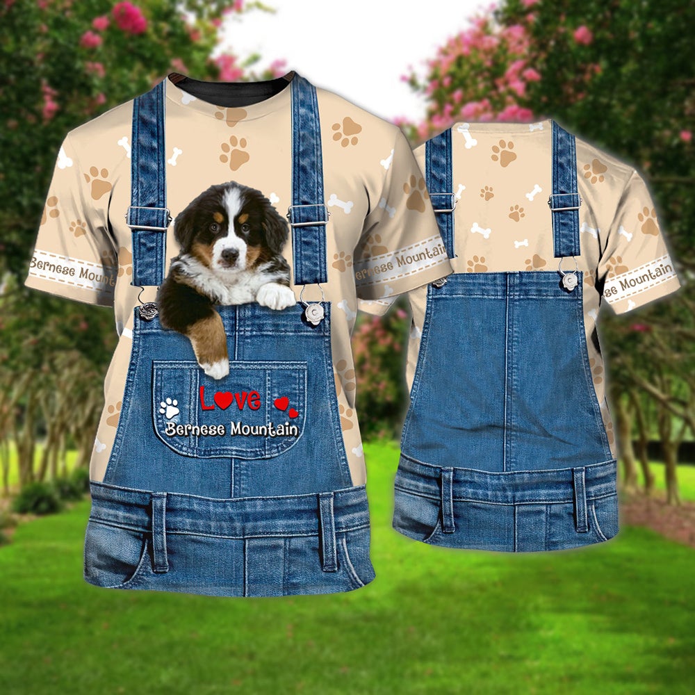 Love Bernese Mountain Cute Unisex T-shirt