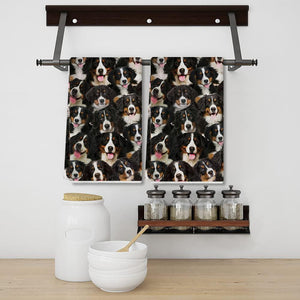 A Bunch Of Bernese Mountains Kitchen Towel