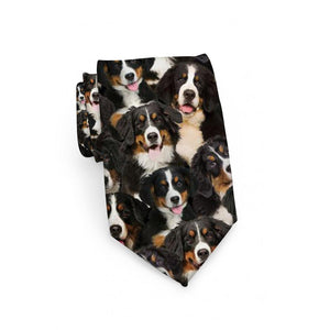 A Bunch Of Bernese Mountains Tie For Men/Great Gift Idea For Christmas