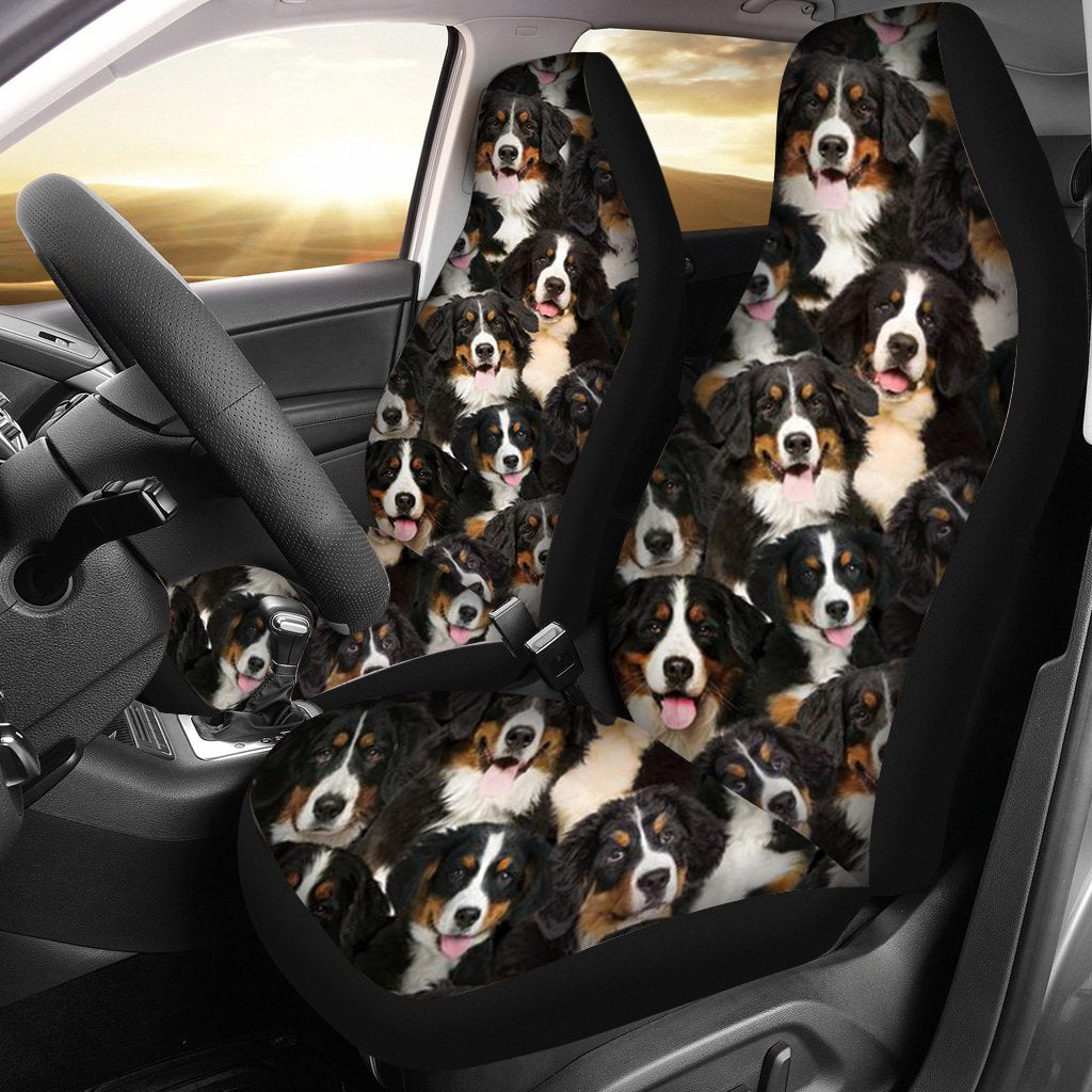 A Bunch Of Bernese Mountains Car Seat Cover
