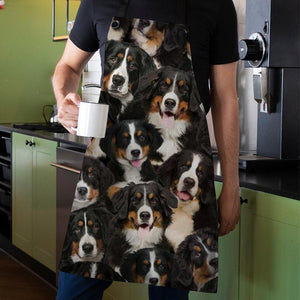 A Bunch Of Bernese Mountains Apron/Great Gift Idea For Christmas