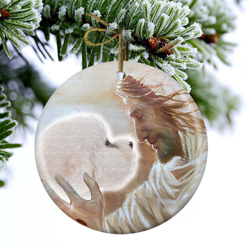 New Release -Bichon Frise With God Porcelain/Ceramic Ornament