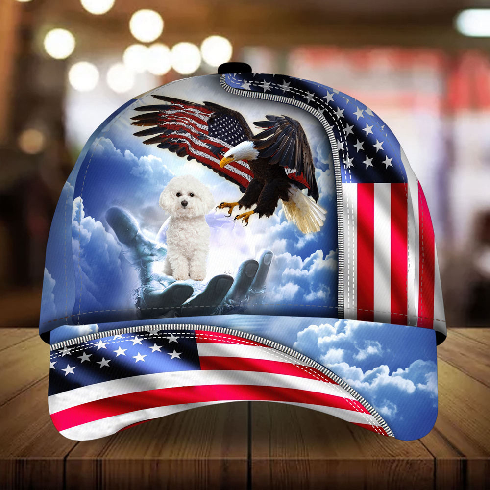 Bichon Frise Perfect One Nation Under God Cap For Patriots And Dog Lovers