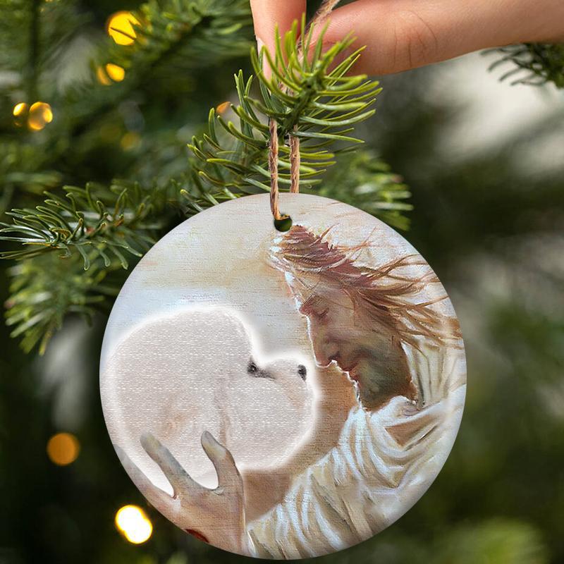 New Release -Bichon Frise With God Porcelain/Ceramic Ornament
