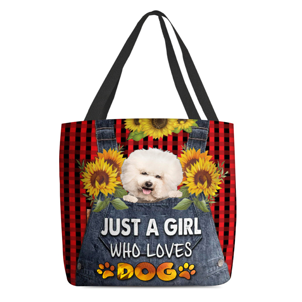 Bichon Frise 2-Just A Girl Who Loves Dog Tote Bag