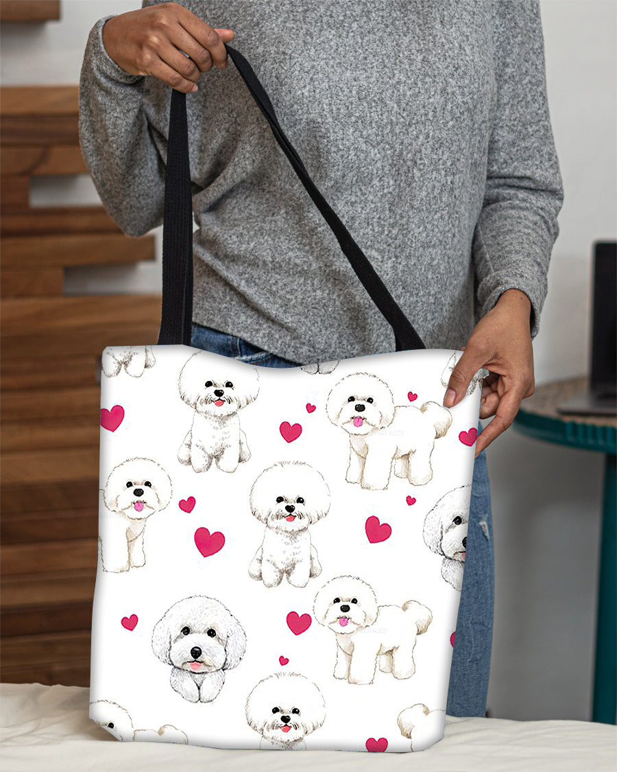 Cute Bichon Frise Tote Bag